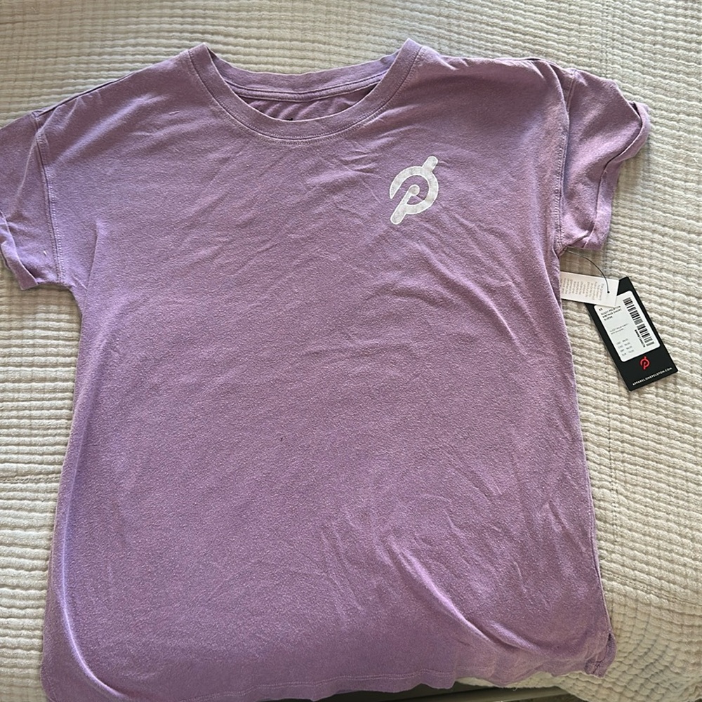 Peloton vintage short sleeve T-shirt, purple XS